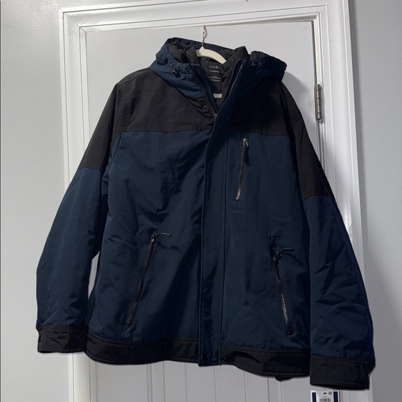 3 in 1 Men's Black and Blue Hooded Jacket